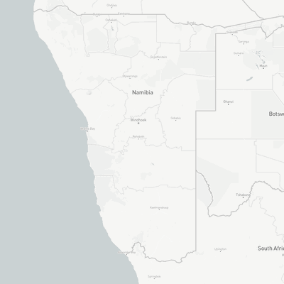 Map for Namibia